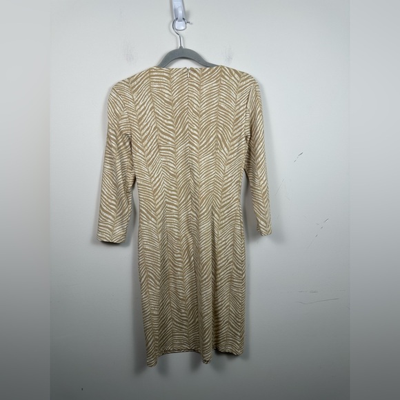 J. McLaughlin XS Signature Catalina Cloth Sophia Sheath Dress Zebra Tan EUC - Picture 7 of 8